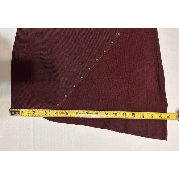 White House Black Market Button‎ Detail Tunic Dark Burgundy Size XS #972 - Picture 14 of 14